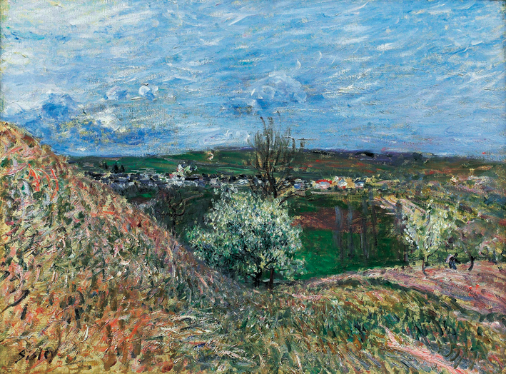  阿尔弗莱德·西斯莱 Alfred Sisley—— 圣芒美春天的景色